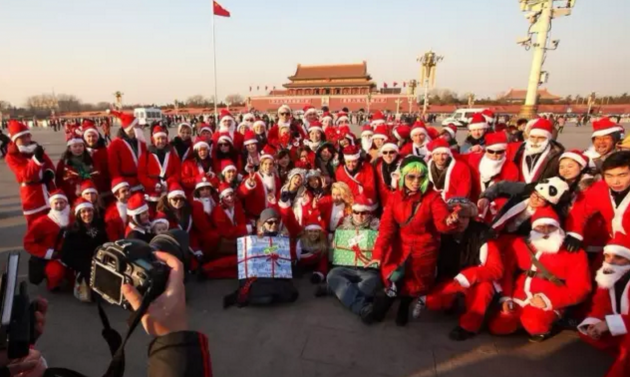 圣诞老人真的在中国图片