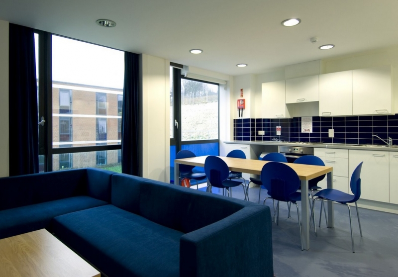 A shared kitchen in a student hall